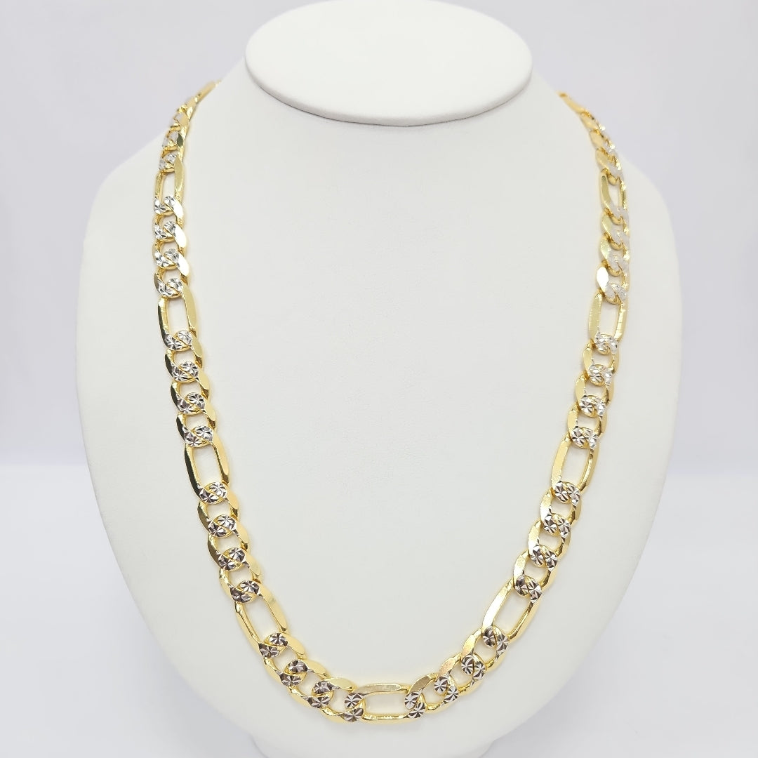 CADENAS CARTIER 3*1 DIAMANTADA ORO 14K 96.9 (NUEVO)