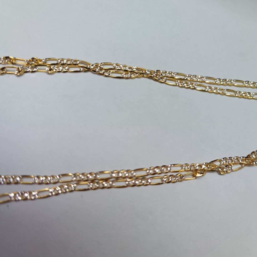 CADENAS CARTIER 3*1 DIAMANTADA ORO 14K 5 (NUEVO)