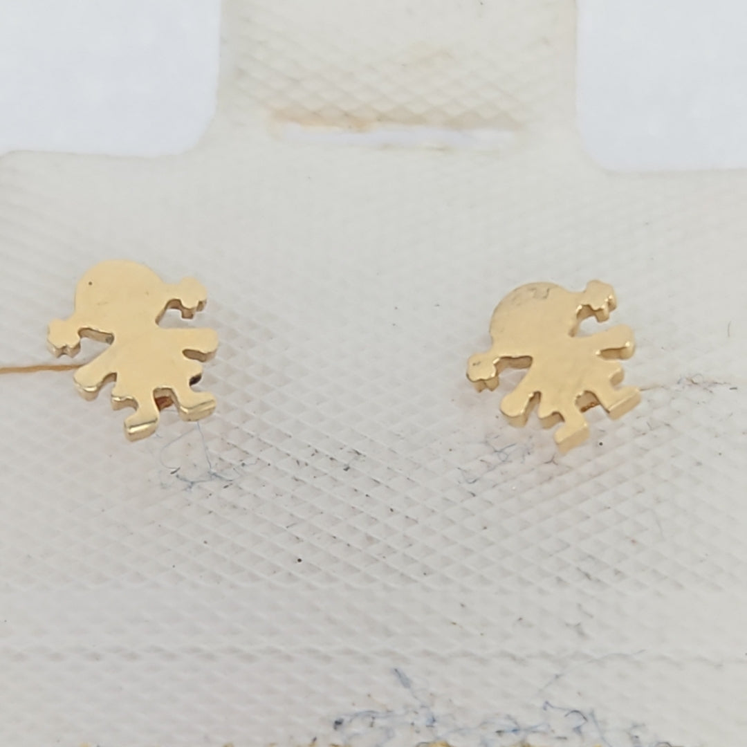 BROQUELES ORO 14K 1 (NUEVO)