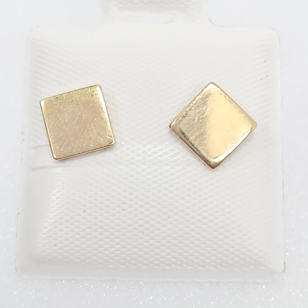 10287BRO00000B2252 FRD19 BROQUEL DE CUADRADO LISO ORO 14K 1.3GRS (NUEVO)