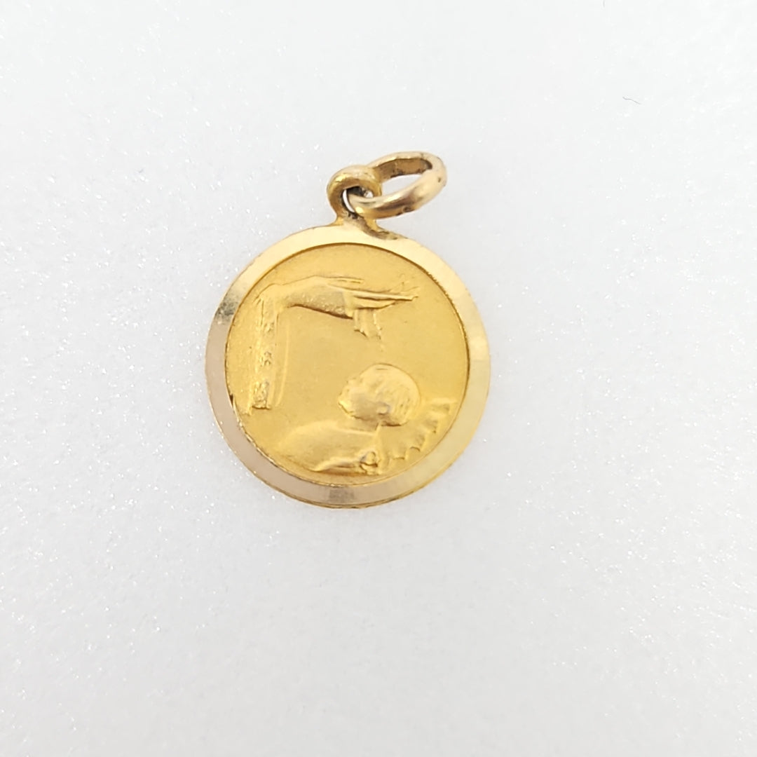 10011REL00000B910 FRD19 MEDALLA DE BAUTIZO ORO 14K 1.4GRS (NUEVO)