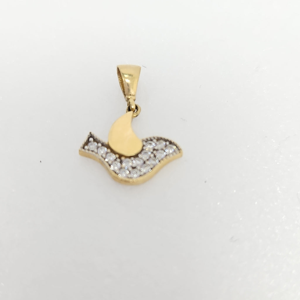 10024DIJ00000B684 FRD6 DIJE DE PALOMA CON CIRCONIAS ORO 14K 0.9GRS (NUEVO)