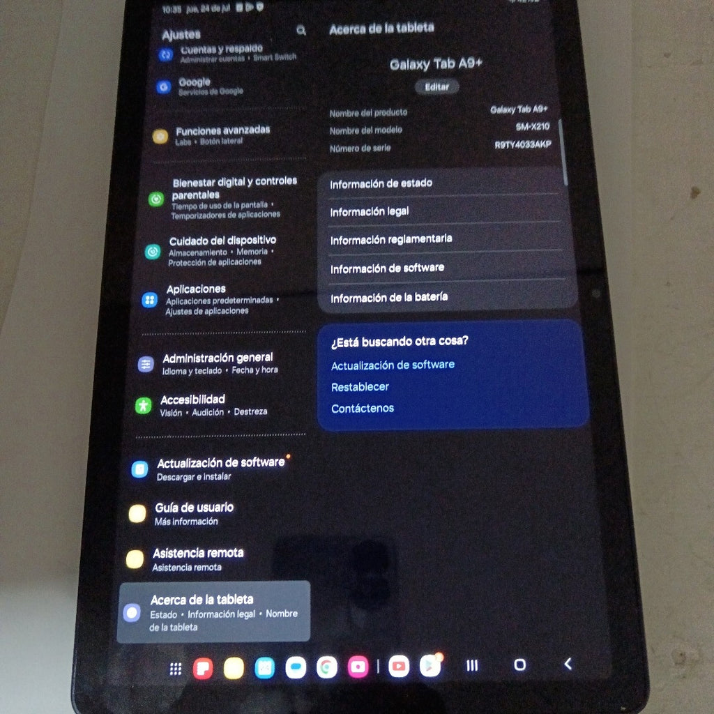 TABLETA SAMSUNG GALAXY TAB A9+ SM-X210 (2023) 64 GB 4 GB RAM (SEMINUEVO)