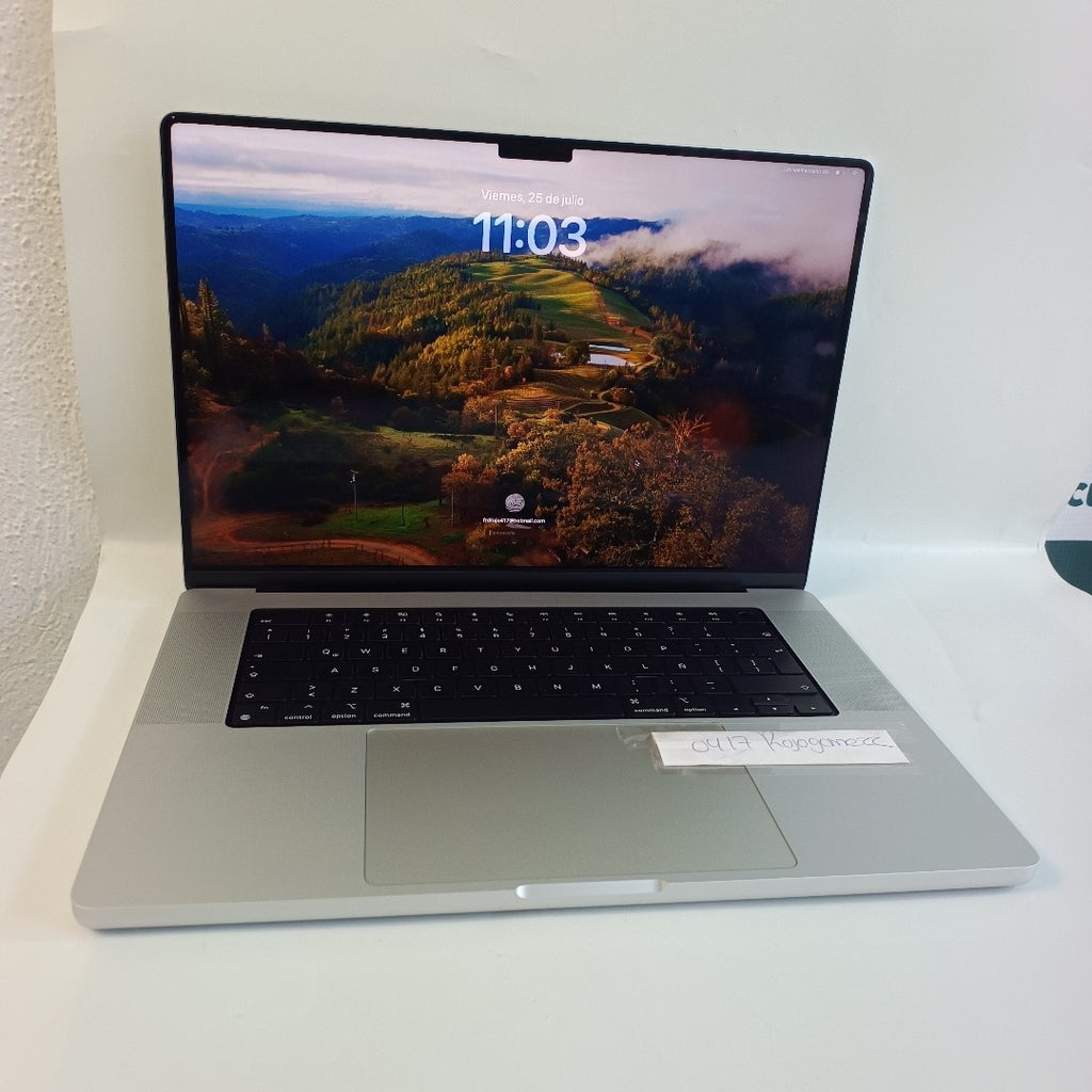 LAPTOP APPLE MACBOOK PRO 16" 2021 3.2 A2485 (10 CPU / 16 GPU) 1 TB SSD 16 GB RAM (SEMINUEVO)