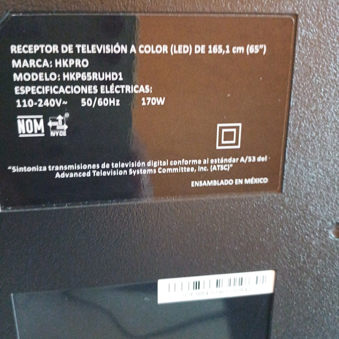 PANTALLA HKPRO HKP65RUHD1 65" LED 4K (SEMINUEVO)