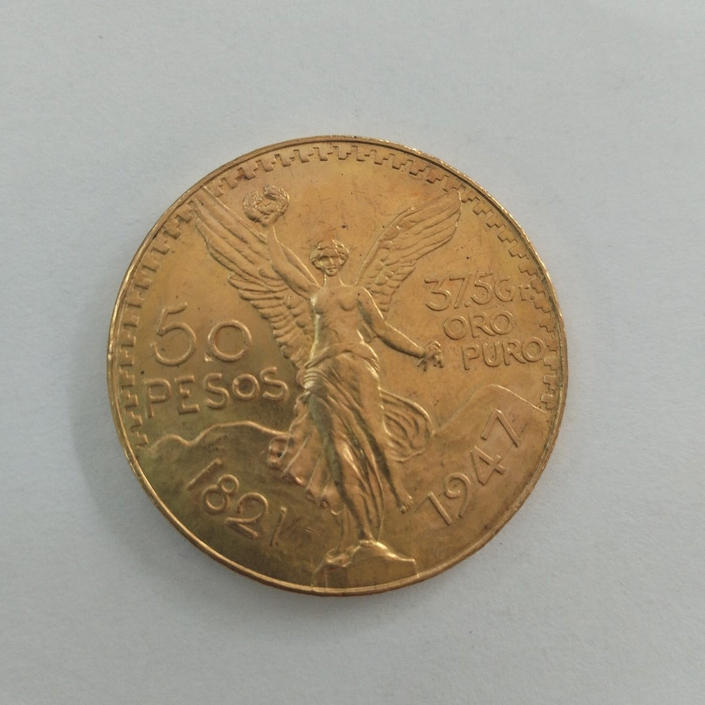 K1 41,60 GRMS - DTO. 0,00 GRMS - 21 K - AVALÚO 76003,20 * IDENTIFICACIÓN  MONEDA NOMINATIVA * MONEDAS PESOS  50 PESOS (SEMINUEVO)