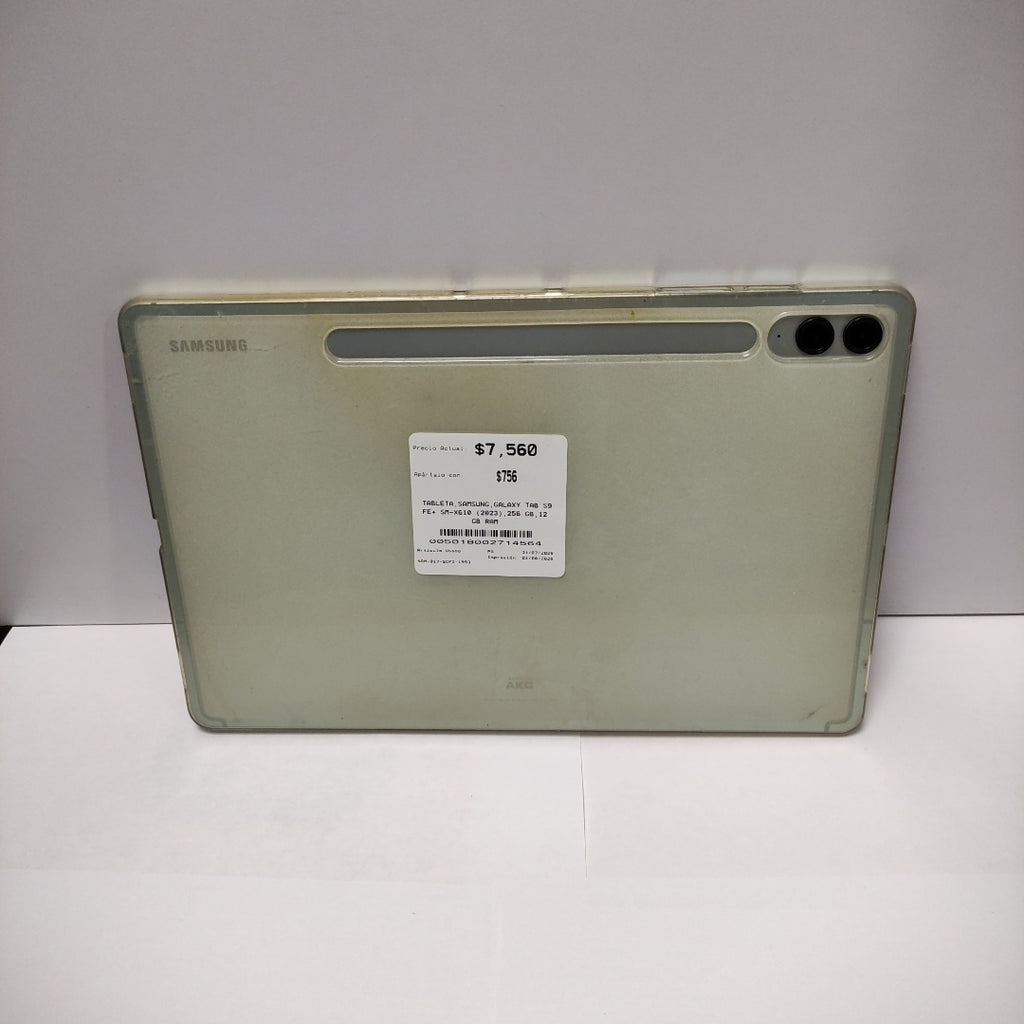 TABLETA SAMSUNG GALAXY TAB S9 FE+ SM-X610 (2023) 256 GB 12 GB RAM (SEMINUEVO)