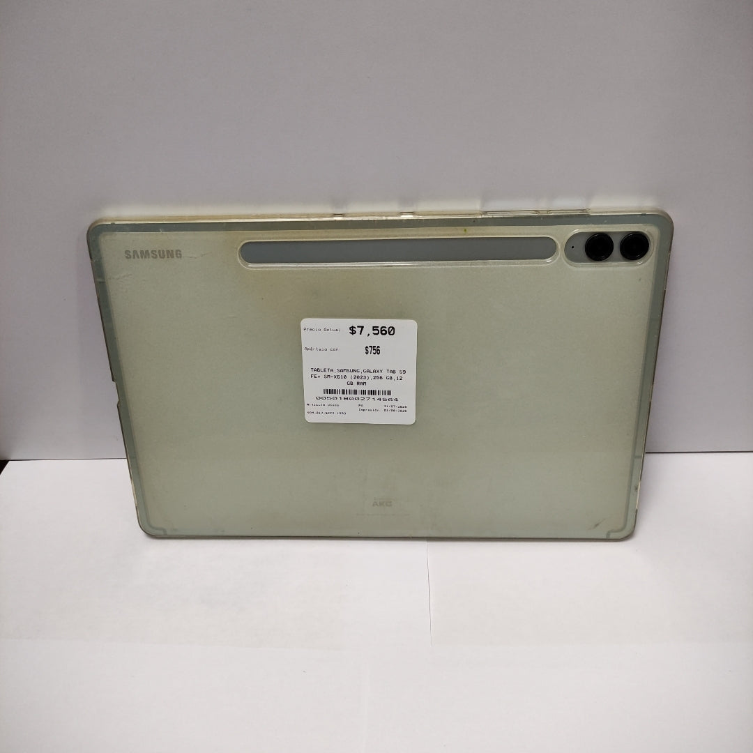 TABLETA SAMSUNG GALAXY TAB S9 FE+ SM-X610 (2023) 256 GB 12 GB RAM (SEMINUEVO)