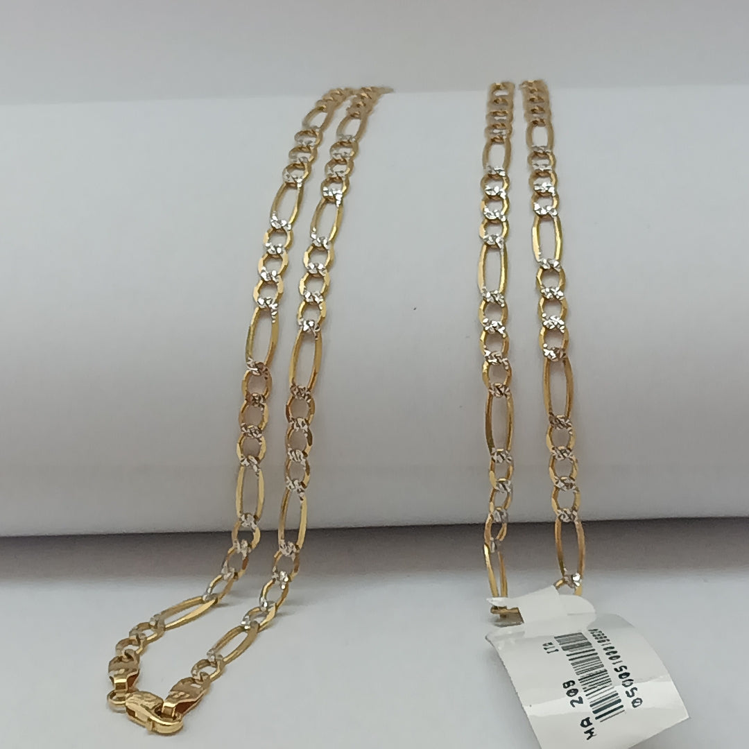 CADENAS CARTIER 3*1 DIAMANTADA ORO 14K 7.4 (NUEVO)