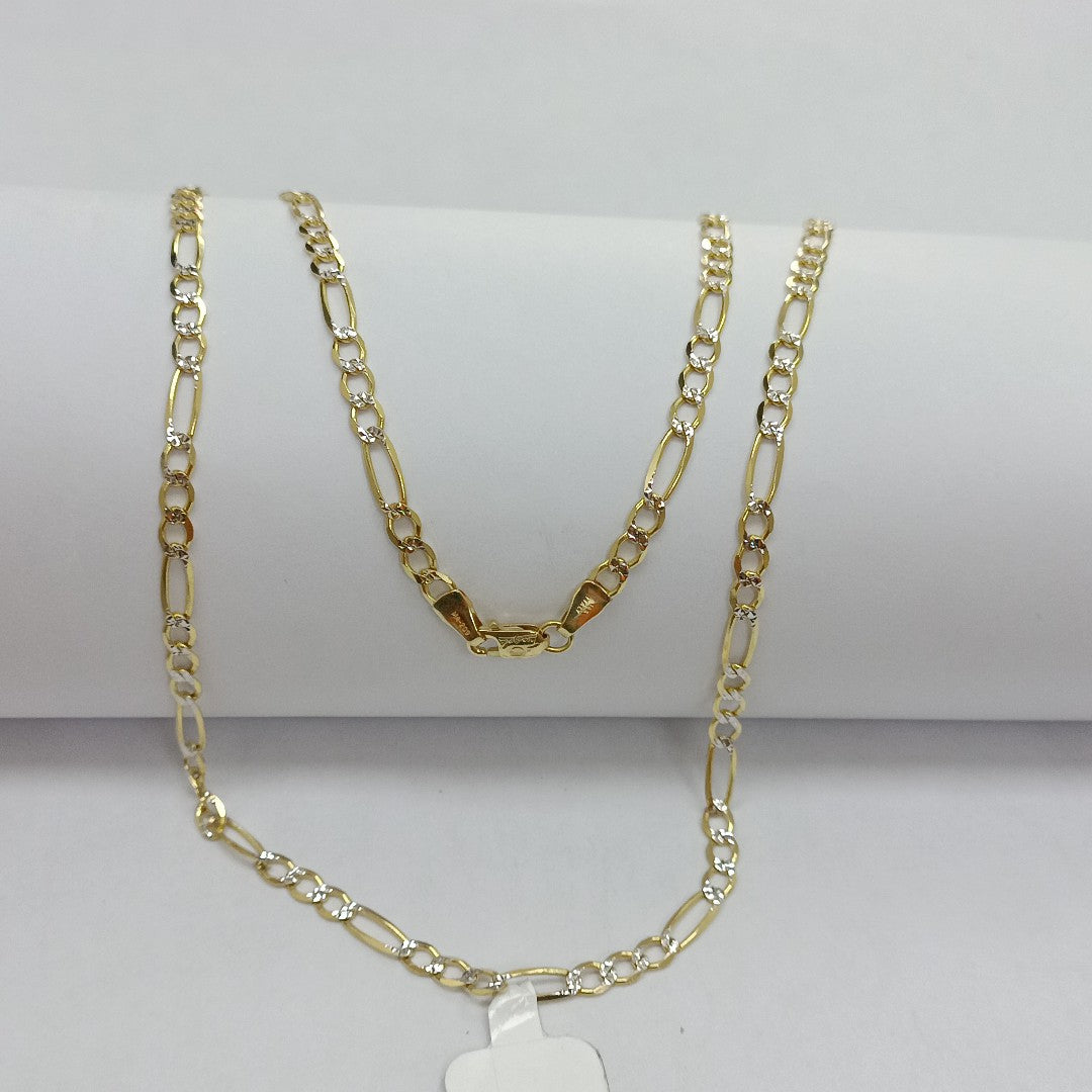 CADENAS CARTIER 3*1 DIAMANTADA ORO 14K 7.5 (NUEVO)