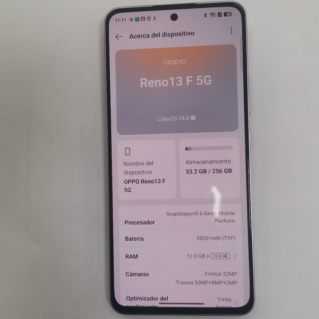 CELULAR OPPO  RENO 13F 5G CPH2699 (2025) 256 GB 12 GB RAM (SEMINUEVO)