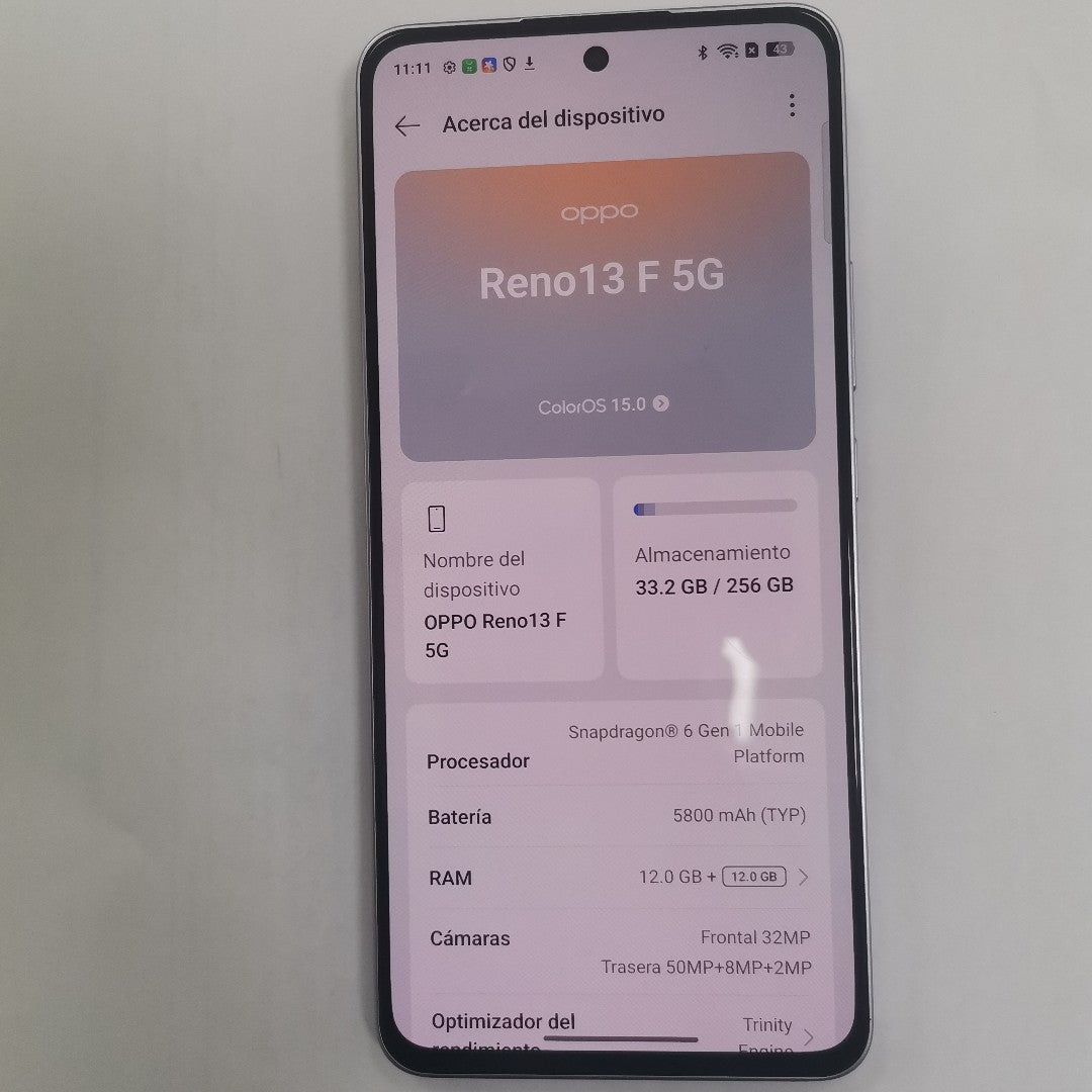CELULAR OPPO  RENO 13F 5G CPH2699 (2025) 256 GB 12 GB RAM (SEMINUEVO)