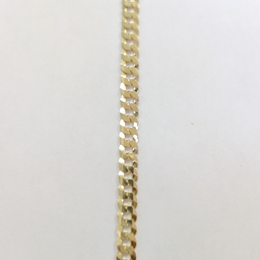 PULSERAS CABALLERO BARBADA AMARILLA ORO 14K 10.9 (NUEVO)
