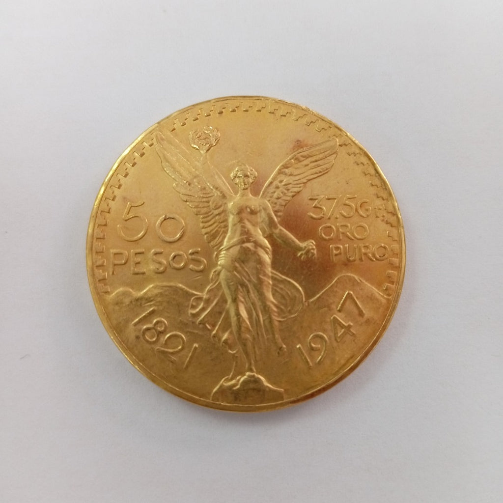 K1 41,60 GRMS - DTO. 0,00 GRMS - 21 K - AVALÚO 76003,20 * IDENTIFICACIÓN  MONEDA NOMINATIVA * MONEDAS PESOS  50 PESOS (SEMINUEVO)