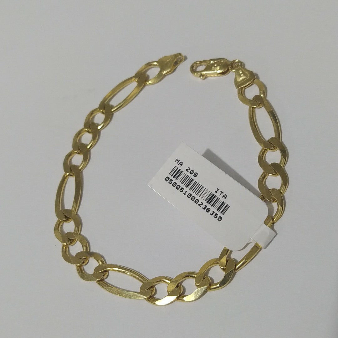 PULSERAS CABALLERO CARTIER 3*1 AMARILLA ORO 14K 14 (NUEVO)