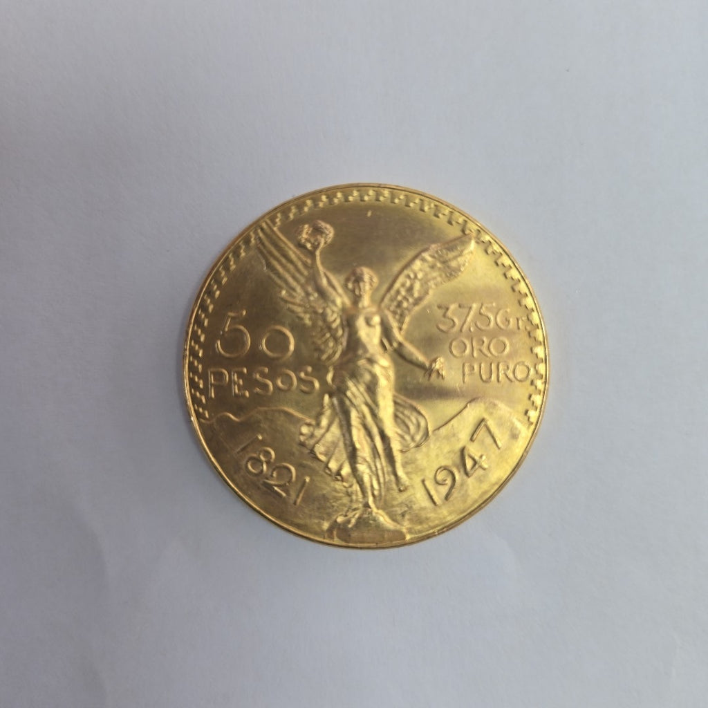 K1 41,60 GRMS - DTO. 0,00 GRMS - 21 K - AVALÚO 76003,20 * IDENTIFICACIÓN  MONEDA NOMINATIVA * MONEDAS PESOS  50 PESOS (SEMINUEVO)