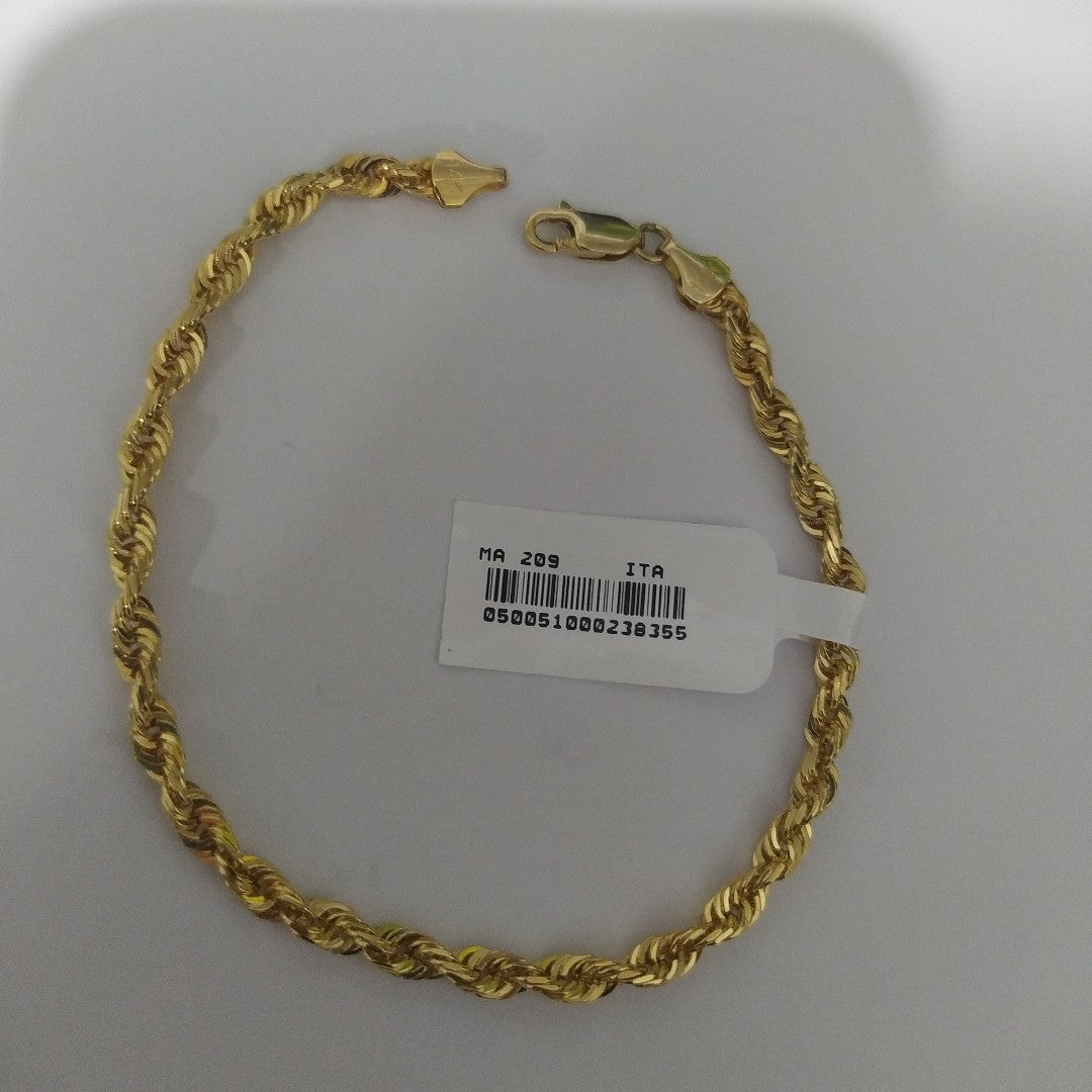 PULSERAS CABALLERO TORSAL ORO 14K 9.5 (NUEVO)