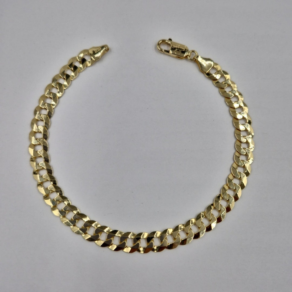 PULSERAS CABALLERO BARBADA AMARILLA ORO 14K 10.8 (NUEVO)