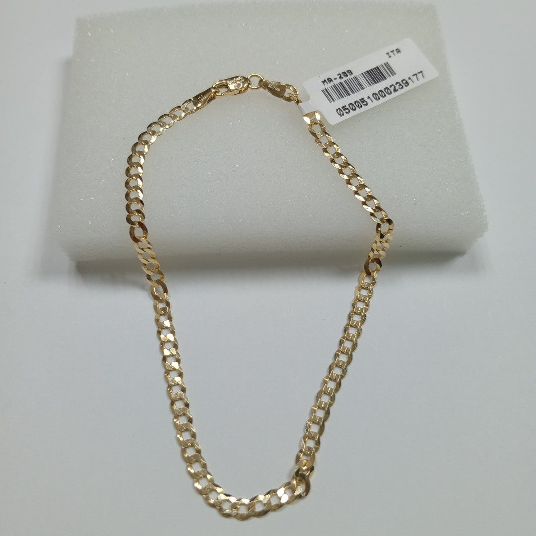 PULSERAS CABALLERO BARBADA AMARILLA ORO 14K 2.8 (NUEVO)