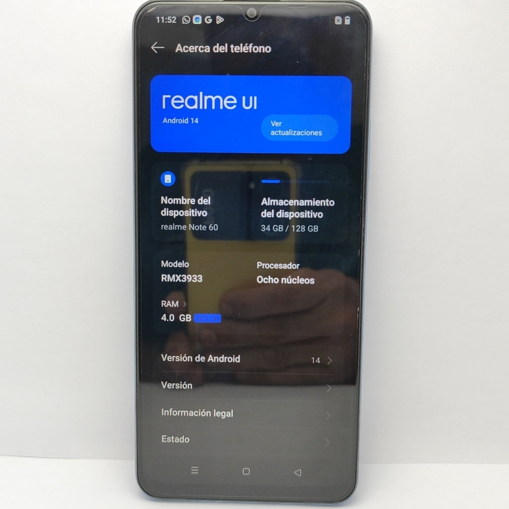 CELULAR REALME REALME NOTE 60-RMX3933(2023) 128 GB 4 GB RAM