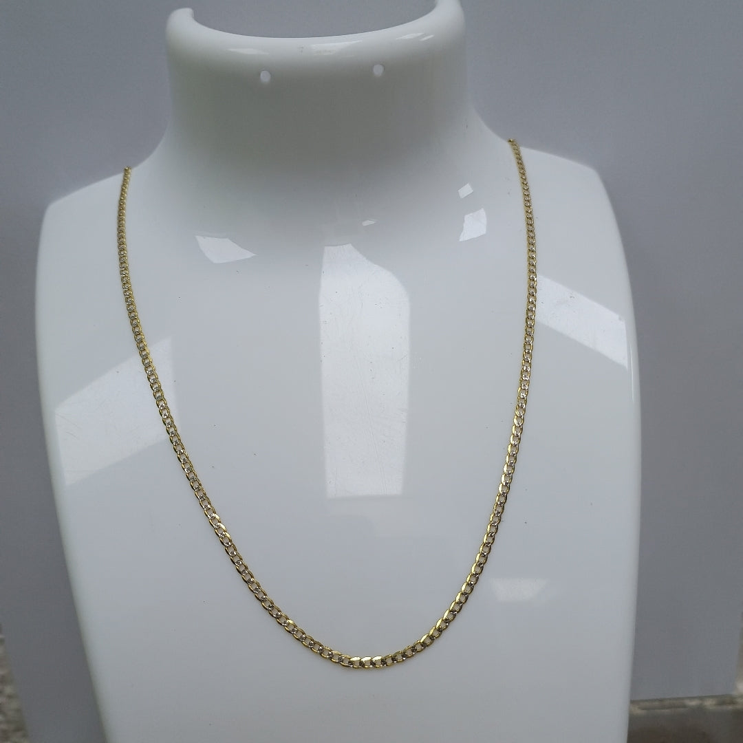 CADENAS BARBADA DIAMANTADA ORO 14K 3.3 (NUEVO)