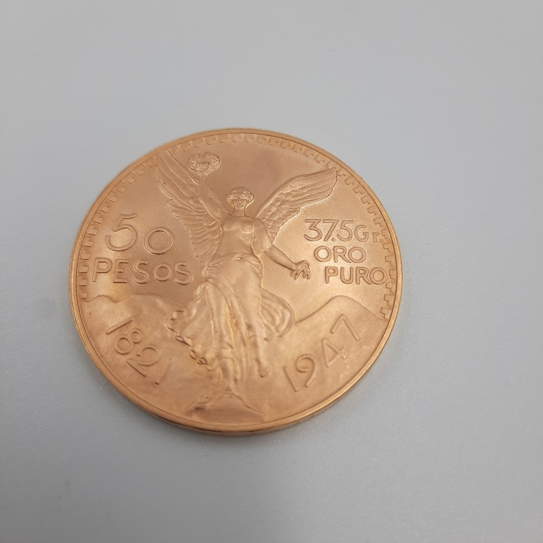 Moneda Centenario Cincuenta Pesos Oro Mexicano 21.6K