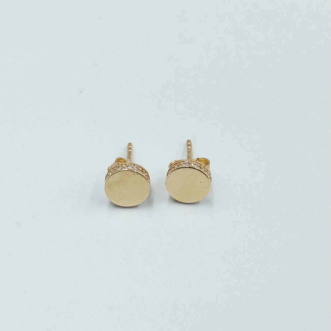 BROQUELES ORO 14K 1.5 (NUEVO)