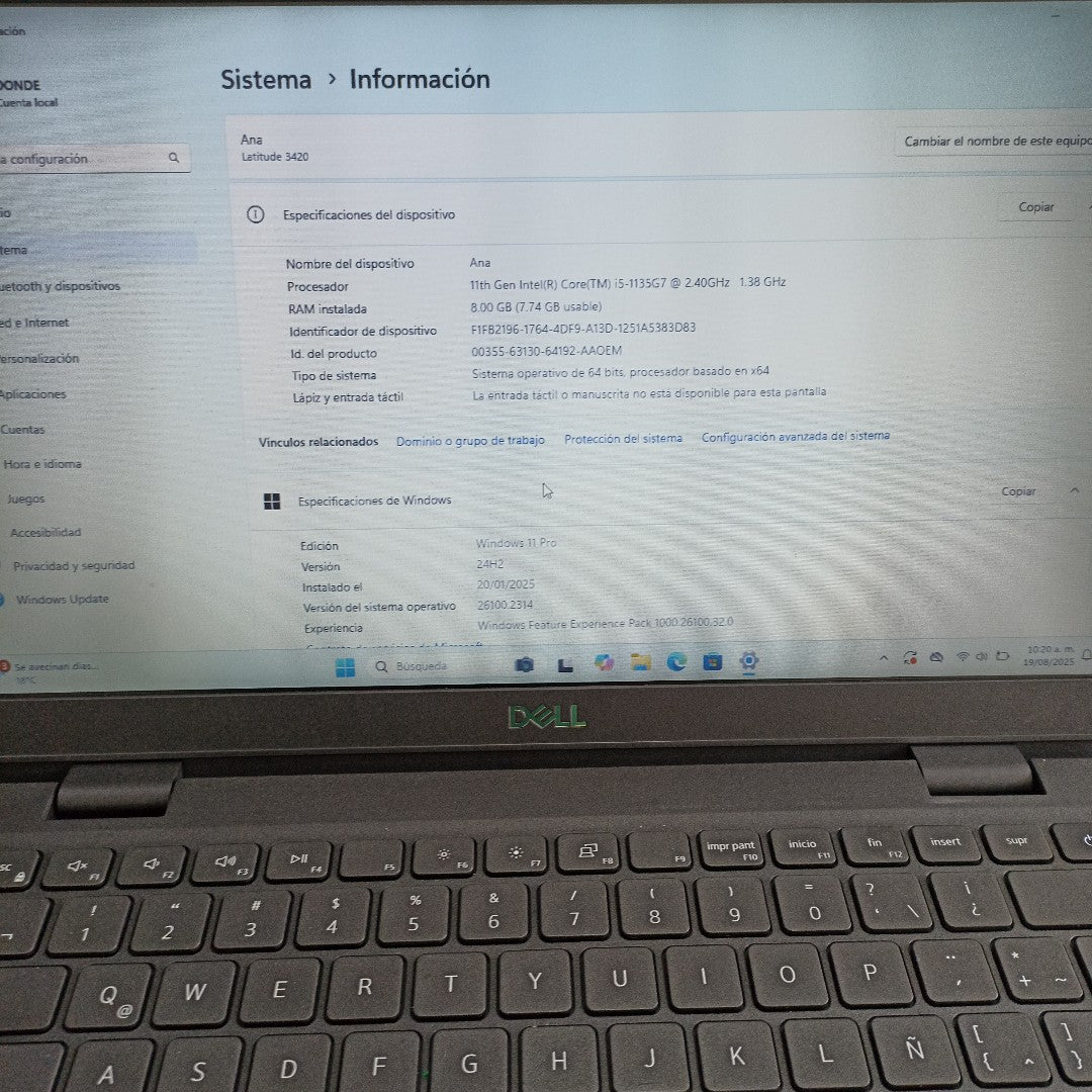 LAPTOP DELL LATITUDE 3420 (2022) 512 GB SSD 8 GB RAM (SEMINUEVO)