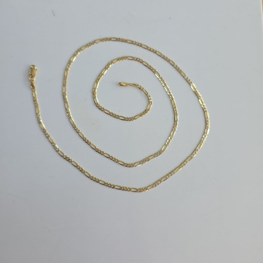 CADENAS CARTIER 3*1 DIAMANTADA ORO 14K 5.4 (NUEVO)