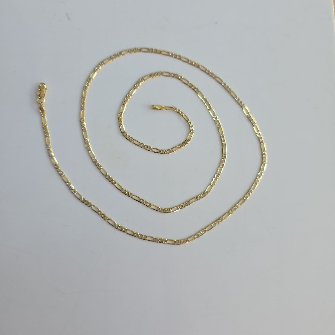 CADENAS CARTIER 3*1 DIAMANTADA ORO 14K 5.4 (NUEVO)