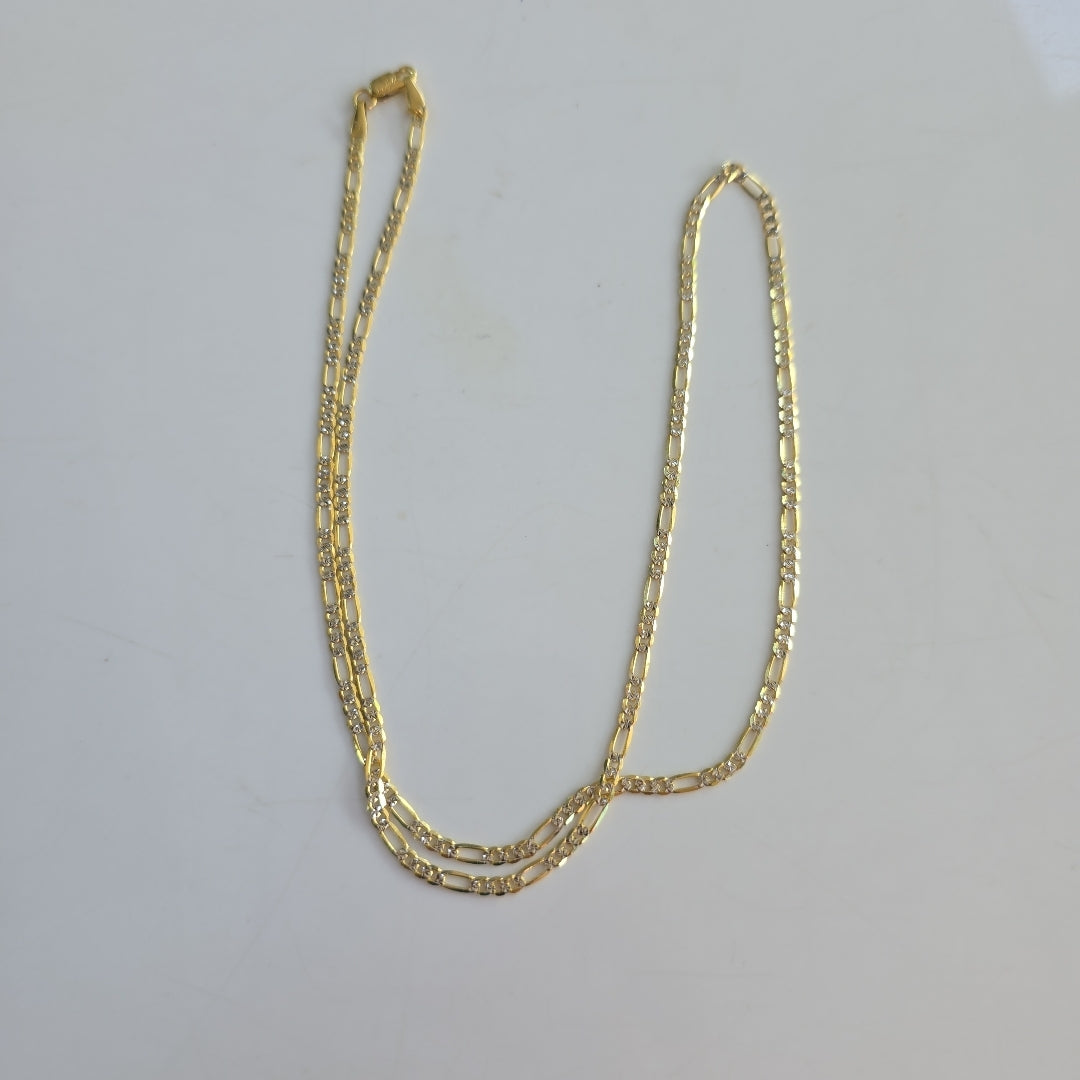 CADENAS CARTIER 3*1 DIAMANTADA ORO 14K 4.7 (NUEVO)