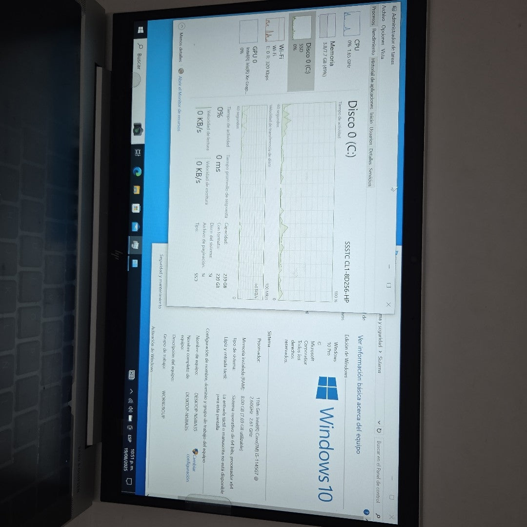 LAPTOP HP ELITEBOOK 840 G8 (2022) 256 GB SSD 8 GB RAM (SEMINUEVO)