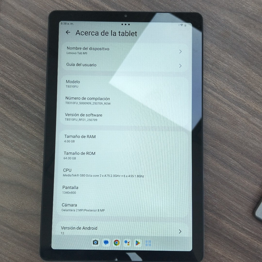 TABLETA LENOVO TAB M9 TB310FU (2023) 64 GB 4 GB RAM (SEMINUEVO)