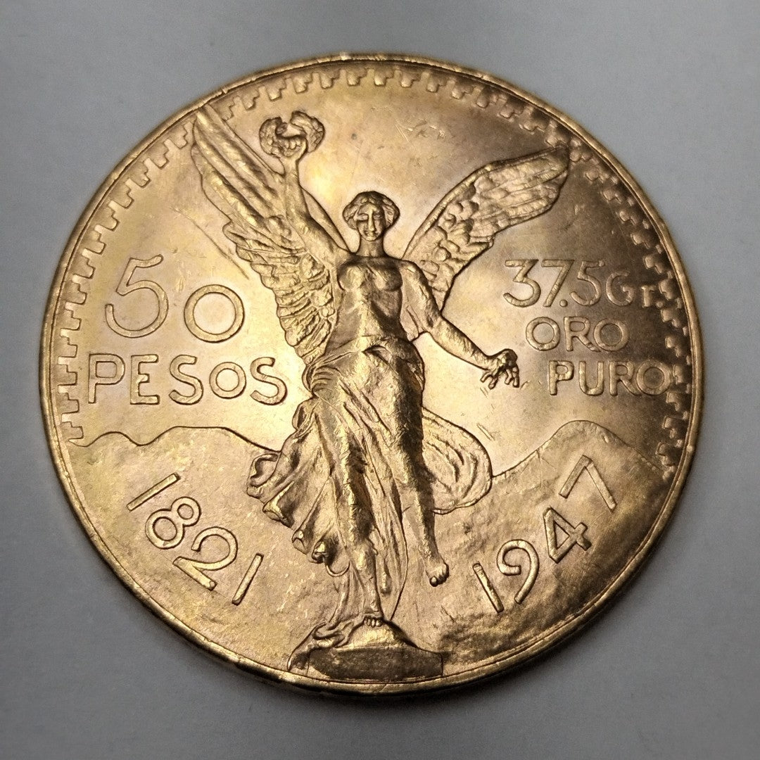 Moneda Centenario Cincuenta Pesos Oro Mexicano 21.6K