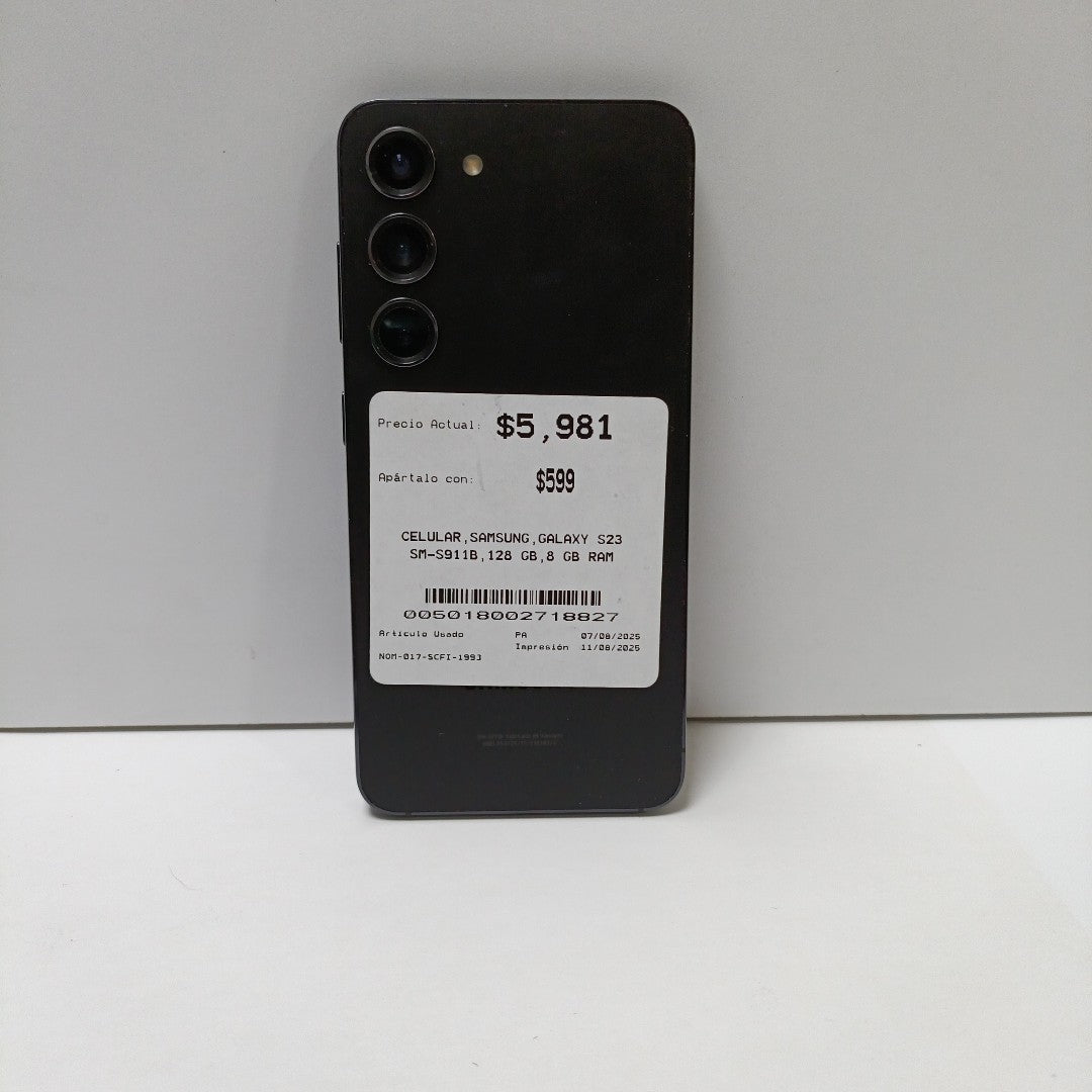 CELULAR SAMSUNG GALAXY S23 SM-S911B 128 GB 8 GB RAM (SEMINUEVO)