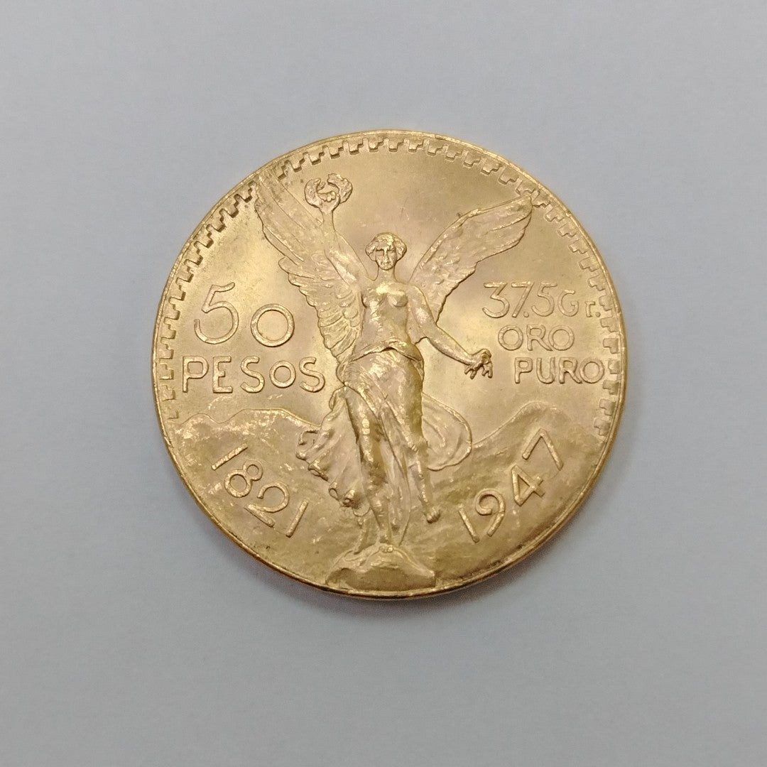 K1 41,60 GRMS - DTO. 0,00 GRMS - 21 K - AVALÚO 76003,20 * IDENTIFICACIÓN  MONEDA NOMINATIVA * MONEDAS PESOS  50 PESOS (SEMINUEVO)