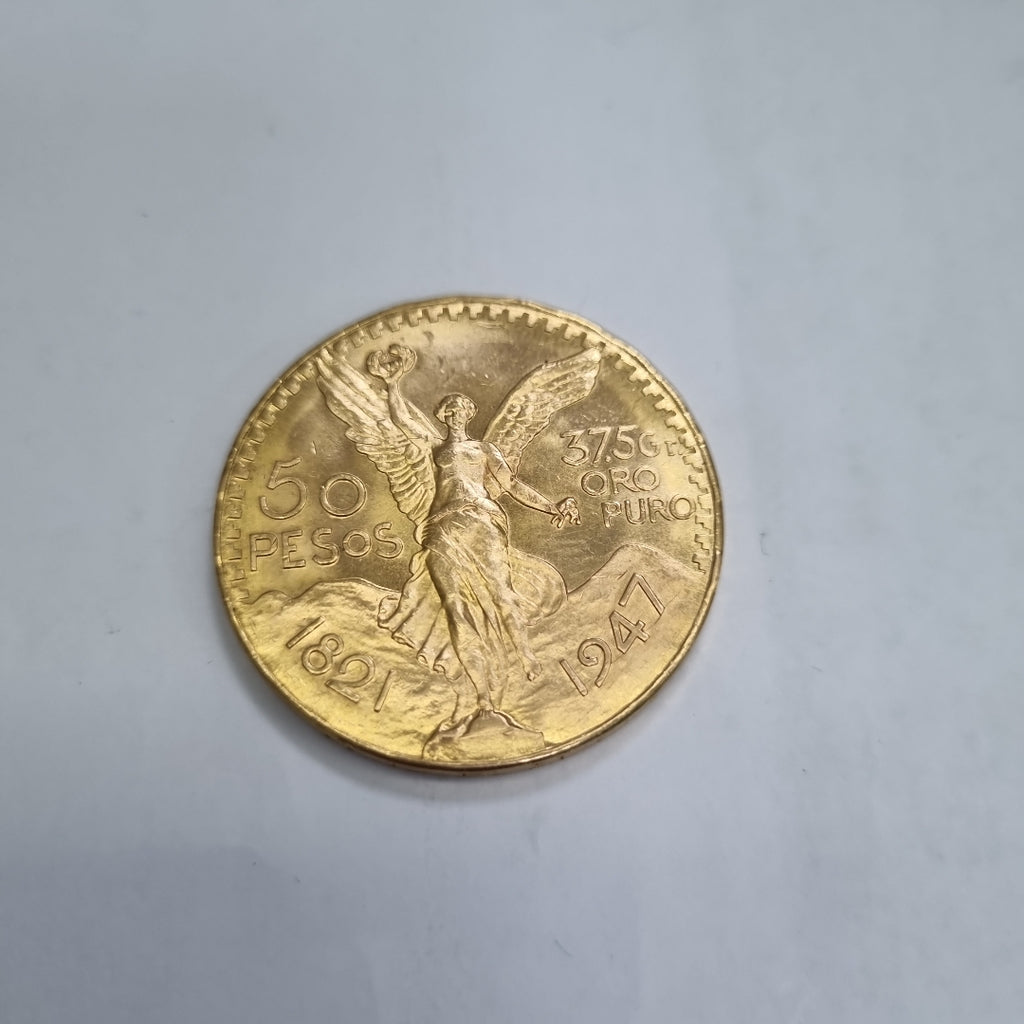 K1 41,60 GRMS - DTO. 0,00 GRMS - 21 K - AVALÚO 76003,20 * IDENTIFICACIÓN  MONEDA NOMINATIVA * MONEDAS PESOS  50 PESOS (SEMINUEVO)