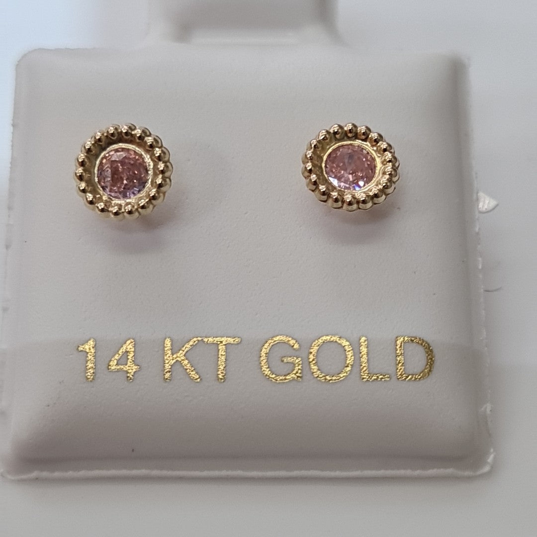 BROQUELES ORO 14K 1 (NUEVO)