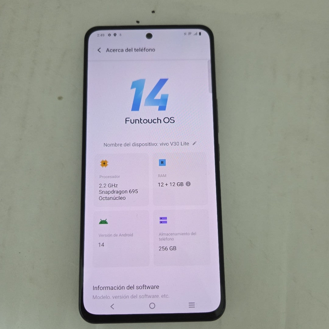 CELULAR VIVO V30 LITE V2314 (2023) 256 GB 12 GB RAM (SEMINUEVO)