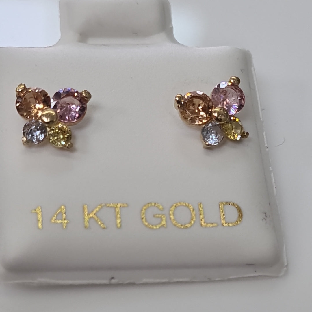 BROQUELES ORO 14K 1 (NUEVO)