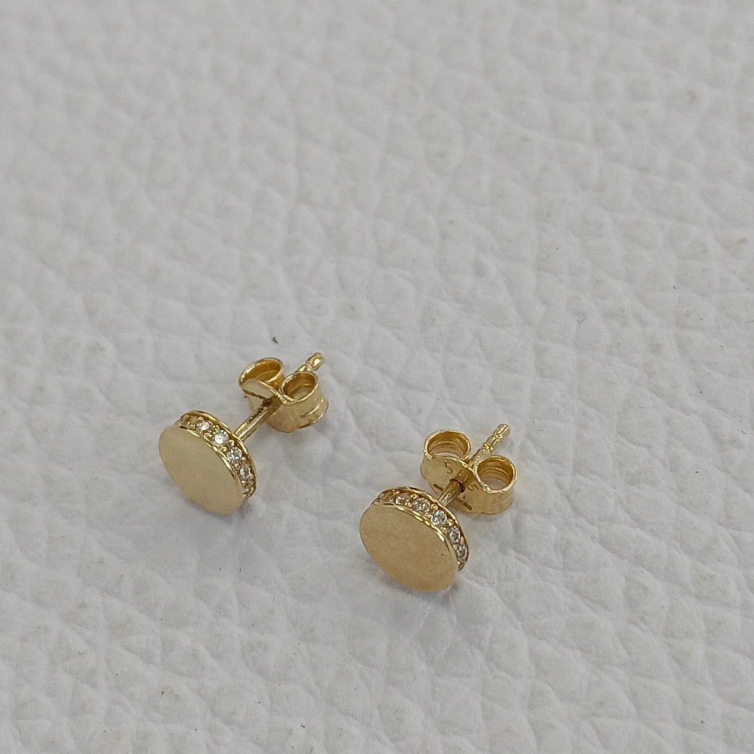 BROQUELES ORO 14K 1.5 (NUEVO)