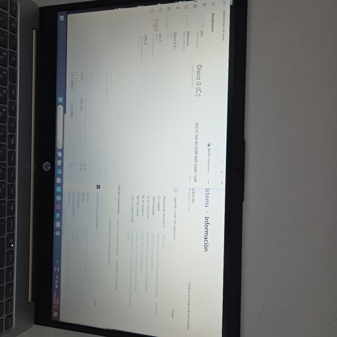 LAPTOP HP 15-FC0003LA (2023) 256 GB SSD 8 GB RAM (SEMINUEVO)