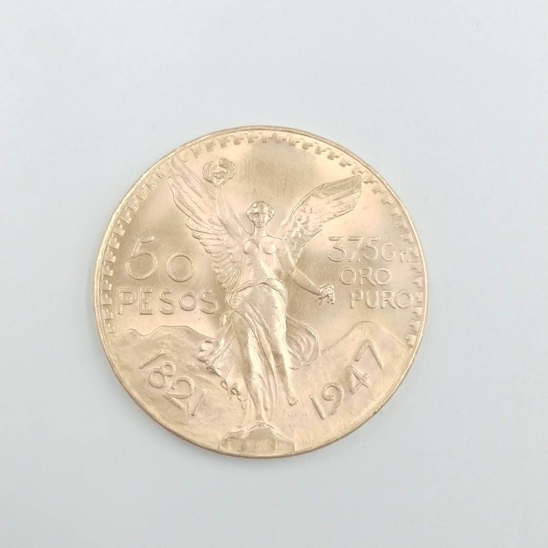 K1 41,60 GRMS - DTO. 0,00 GRMS - 21 K - AVALÚO 76003,20 * IDENTIFICACIÓN  MONEDA NOMINATIVA * MONEDAS PESOS  50 PESOS (SEMINUEVO)