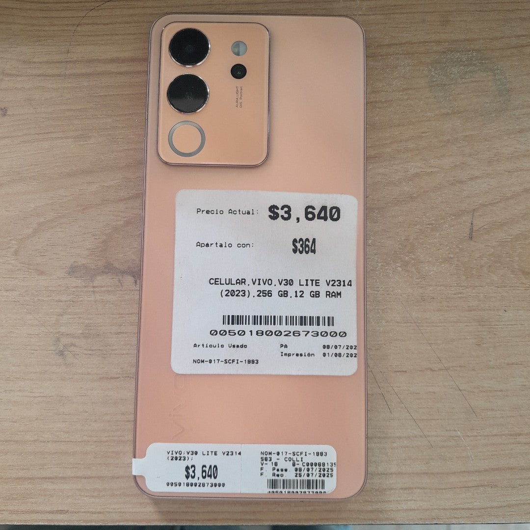 CELULAR VIVO V30 LITE V2314 (2023) 256 GB 12 GB RAM (SEMINUEVO)