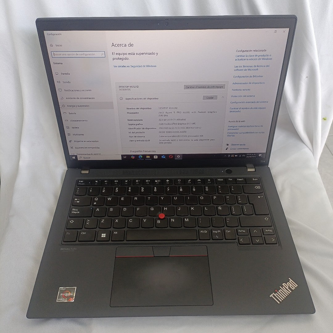LAPTOP LENOVO THINKPAD T14 GEN 3 (2023) 512 GB SSD 16 GB RAM (SEMINUEVO)