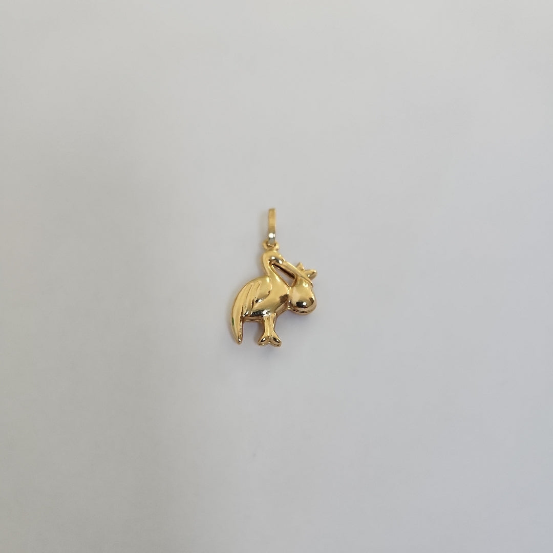 10132DIJ00000B410 FRD5 DIJE DE CIGÛEÑA O/A ORO 14K 1.2GRS (NUEVO)