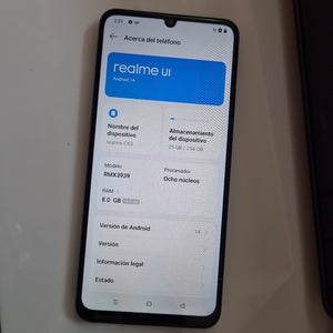 CELULAR REALME C63 RMX3939 (2024) 256 GB 8 GB RAM (SEMINUEVO)