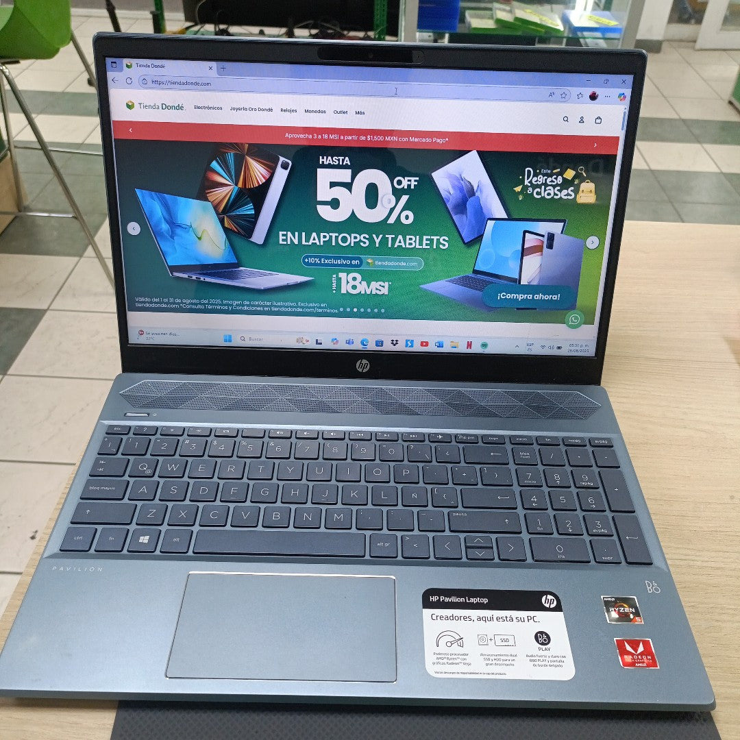 LAPTOP HP PAVILION 15-CW1004LA (2020) 1 TB + 128 GB SSD 12 GB RAM (SEMINUEVO)