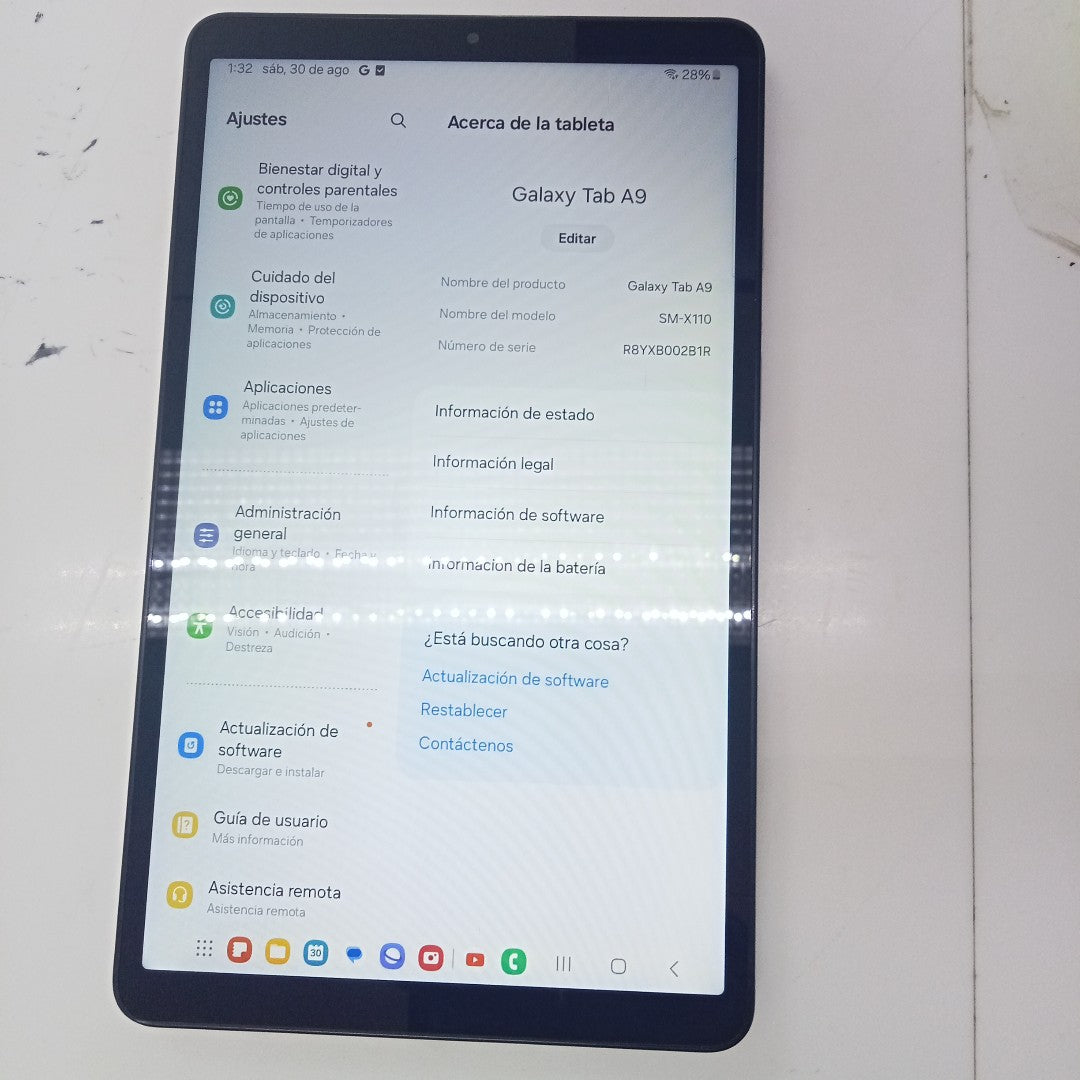 TABLETA SAMSUNG GALAXY TAB A9 SM-X110 (2023) 64 GB 4 GB RAM (SEMINUEVO)