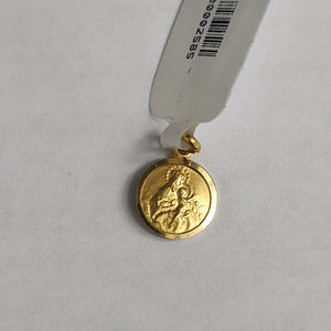 10010REL22900B229 FRD3 MEDALLA PEQUEÑA CIRCULAR DOBLE IMAGEN O/A ORO 14K 1.6GRS (NUEVO)
